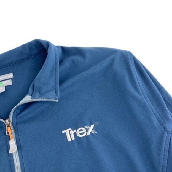 Peter Millar Element Wind Full Zip Jacket in Navy Blue w/ Trex Logo Embroidery - Picture 7 of 8